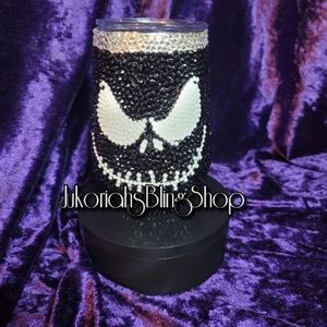 Bling Jack Skellington Halloween Wine Tumbler